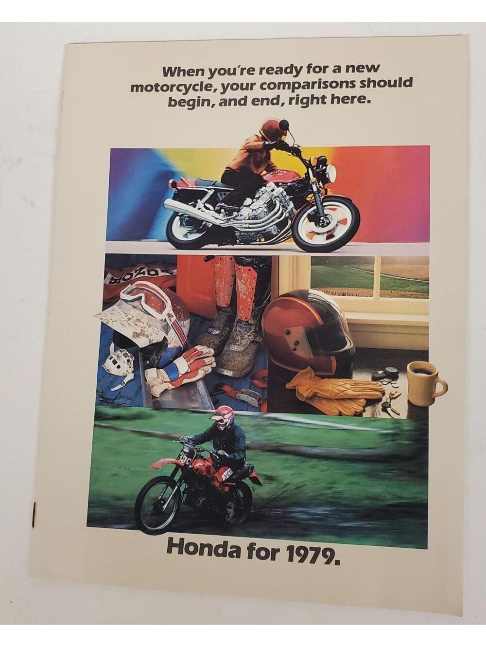 Vintage 35pg 1979 Honda Pull Out Color Catalogue From Cycle World Magazine